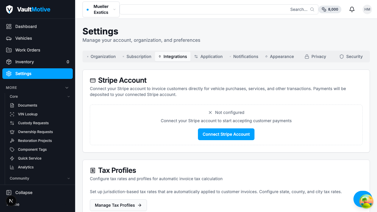 Integrations & API screenshot