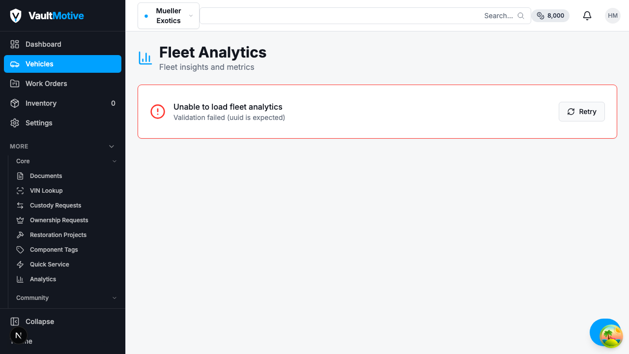 Vehicle Analytics